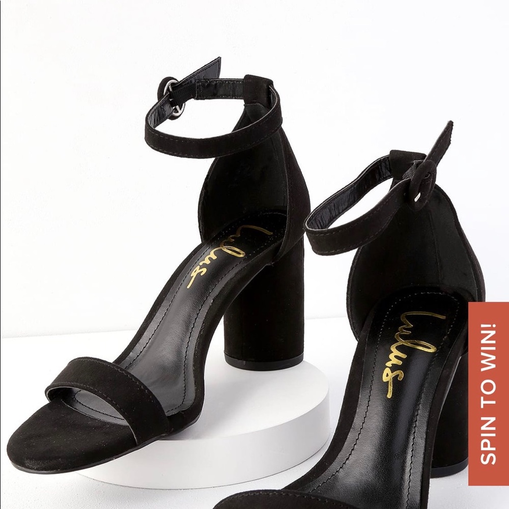 Lulus black Sandals - Picture 6 of 7